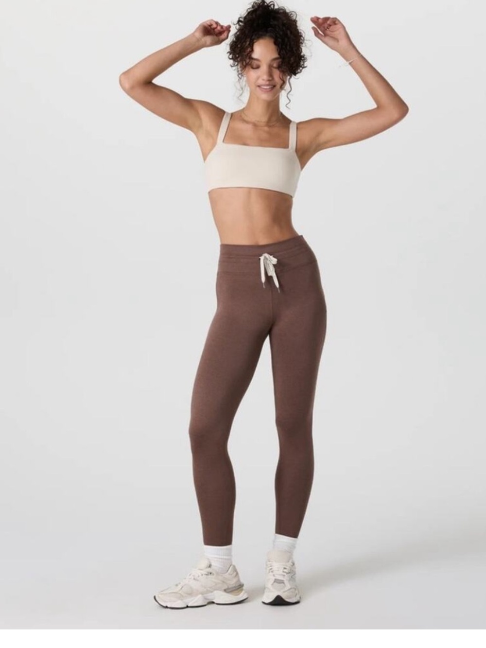 Vuori Brown High-Rise Drawstring Jeggings